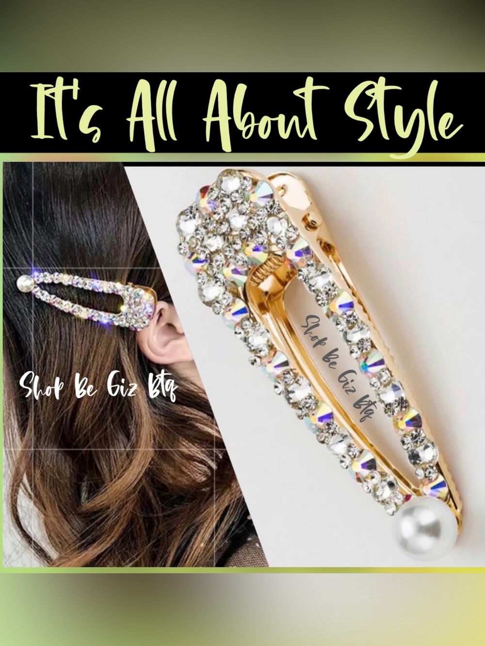Super Elegant Embellished Hairpin to Enhance your Casual or Night Our Hair look